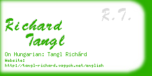richard tangl business card